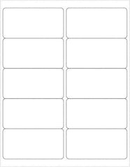 Tape Logic - 4" Long, Gloss White Paper Laser Label - For Laser Printers - Apex Tool & Supply