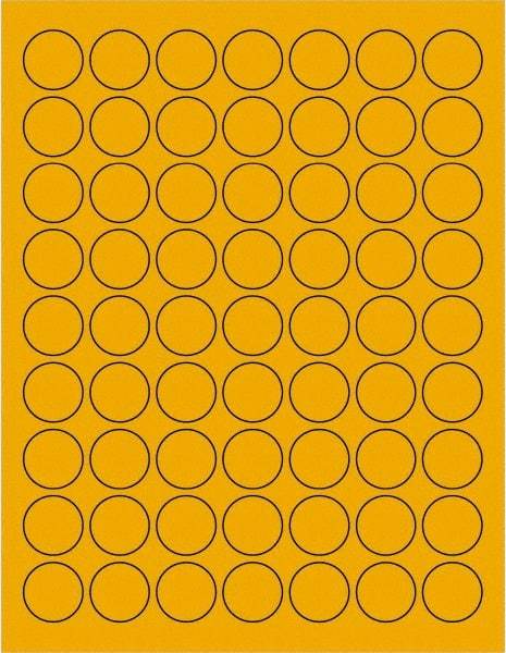 Tape Logic - 1" Long, Fluorescent Orange Paper Laser Label - For Laser Printers - Apex Tool & Supply