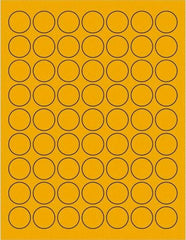 Tape Logic - 1" Long, Fluorescent Orange Paper Laser Label - For Laser Printers - Apex Tool & Supply