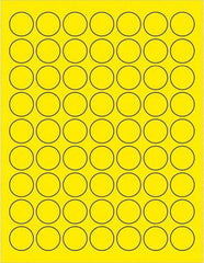 Tape Logic - 1" Long, Fluorescent Yellow Paper Laser Label - For Laser Printers - Apex Tool & Supply