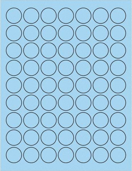 Tape Logic - 1" Long, Pastel Blue Paper Laser Label - For Laser Printers - Apex Tool & Supply