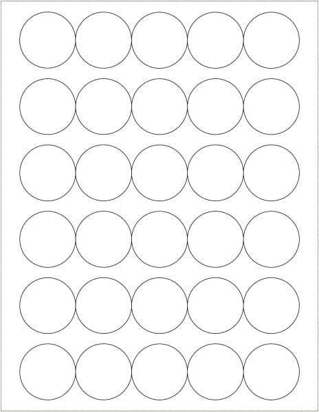 Tape Logic - 1-1/2" Long, Gloss White Paper Laser Label - For Laser Printers - Apex Tool & Supply