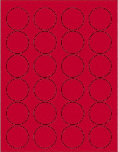 Tape Logic - 1-5/8" Long, Fluorescent Red Paper Laser Label - For Laser Printers - Apex Tool & Supply