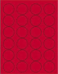 Tape Logic - 1-5/8" Long, Fluorescent Red Paper Laser Label - For Laser Printers - Apex Tool & Supply