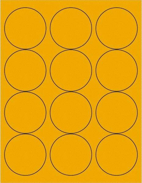 Tape Logic - 2-1/2" Long, Fluorescent Orange Paper Laser Label - For Laser Printers - Apex Tool & Supply