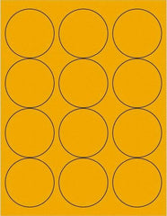 Tape Logic - 2-1/2" Long, Fluorescent Orange Paper Laser Label - For Laser Printers - Apex Tool & Supply