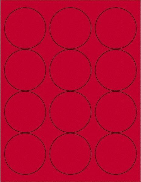 Tape Logic - 2-1/2" Long, Fluorescent Red Paper Laser Label - For Laser Printers - Apex Tool & Supply