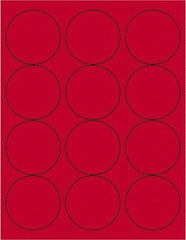 Tape Logic - 2-1/2" Long, Fluorescent Red Paper Laser Label - For Laser Printers - Apex Tool & Supply