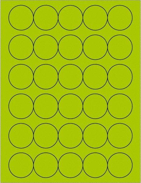 Tape Logic - 1-1/2" Long, Fluorescent Green Paper Laser Label - For Laser Printers - Apex Tool & Supply