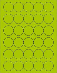 Tape Logic - 1-1/2" Long, Fluorescent Green Paper Laser Label - For Laser Printers - Apex Tool & Supply