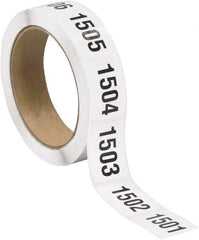 Tape Logic - 1-1/2" Long, Black/White Paper Inventory Labels - For Multi-Use - Apex Tool & Supply