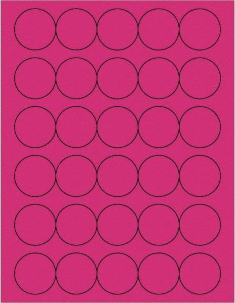 Tape Logic - 1-1/2" Long, Fluorescent Pink Paper Laser Label - For Laser Printers - Apex Tool & Supply