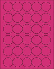 Tape Logic - 1-1/2" Long, Fluorescent Pink Paper Laser Label - For Laser Printers - Apex Tool & Supply