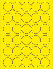 Tape Logic - 1-1/2" Long, Fluorescent Yellow Paper Laser Label - For Laser Printers - Apex Tool & Supply