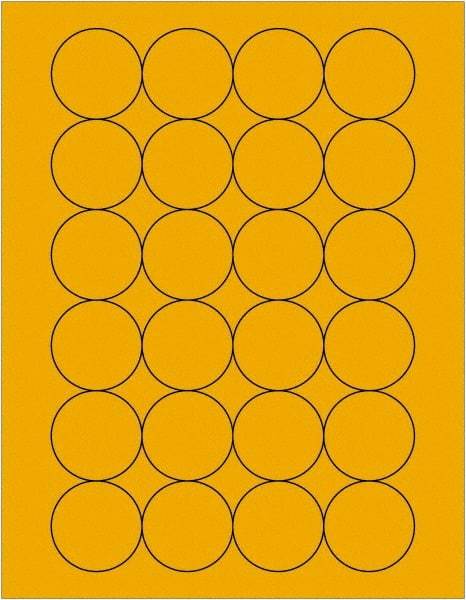 Tape Logic - 1.6" Wide x 1-21/32" Long, Fluorescent Orange Paper Laser Label - For Laser Printers - Apex Tool & Supply