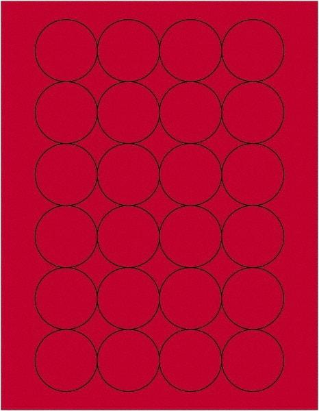 Tape Logic - 1.6" Wide x 1-21/32" Long, Fluorescent Red Paper Laser Label - For Laser Printers - Apex Tool & Supply