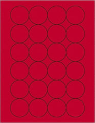 Tape Logic - 1.6" Wide x 1-21/32" Long, Fluorescent Red Paper Laser Label - For Laser Printers - Apex Tool & Supply