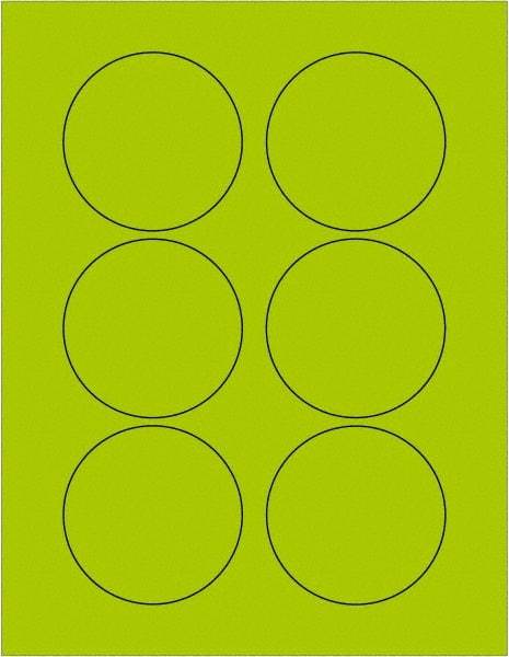 Tape Logic - 3" Long, Fluorescent Green Paper Laser Label - For Laser Printers - Apex Tool & Supply
