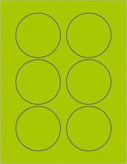 Tape Logic - 3" Long, Fluorescent Green Paper Laser Label - For Laser Printers - Apex Tool & Supply