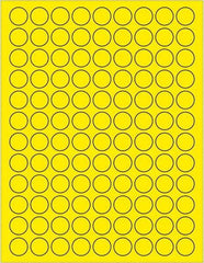 Tape Logic - 3/4" Long, Fluorescent Yellow Paper Laser Label - For Laser Printers - Apex Tool & Supply
