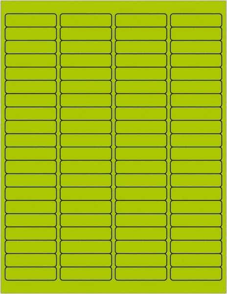Tape Logic - 1/2" Long, Fluorescent Green Paper Laser Label - For Laser Printers - Apex Tool & Supply