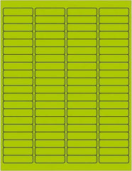 Tape Logic - 1/2" Long, Fluorescent Green Paper Laser Label - For Laser Printers - Apex Tool & Supply