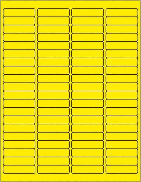 Tape Logic - 1/2" Long, Fluorescent Yellow Paper Laser Label - For Laser Printers - Apex Tool & Supply