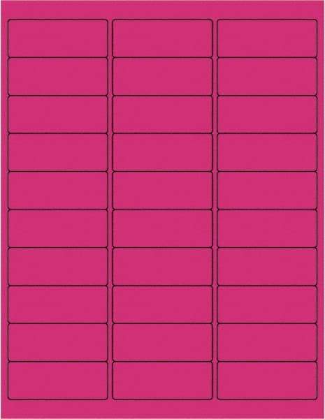 Tape Logic - 2-5/8" Long, Fluorescent Pink Paper Laser Label - For Laser Printers - Apex Tool & Supply