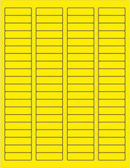 Tape Logic - 1-3/4" Long, Fluorescent Yellow Paper Laser Label - For Laser Printers - Apex Tool & Supply