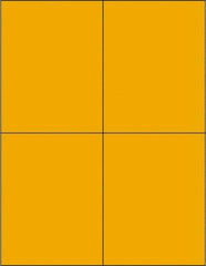 Tape Logic - 5-1/2" Long, Fluorescent Orange Paper Laser Label - For Laser Printers - Apex Tool & Supply
