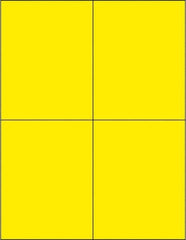 Tape Logic - 5-1/2" Long, Fluorescent Yellow Paper Laser Label - For Laser Printers - Apex Tool & Supply