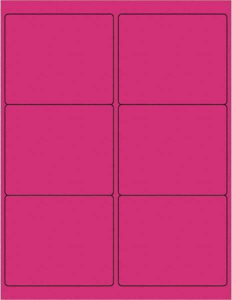 Tape Logic - 4" Long, Fluorescent Pink Paper Laser Label - For Laser Printers - Apex Tool & Supply