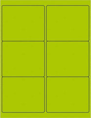 Tape Logic - 4" Long, Fluorescent Green Paper Laser Label - For Laser Printers - Apex Tool & Supply