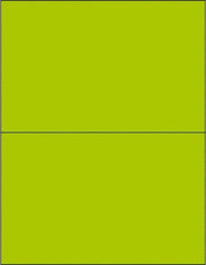 Tape Logic - 8-1/2" Long, Fluorescent Green Paper Laser Label - For Laser Printers - Apex Tool & Supply