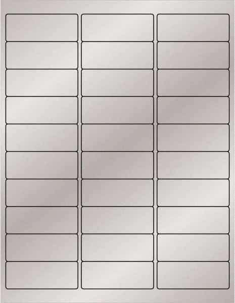 Tape Logic - 2-5/8" Long, Silver Paper Laser Label - For Laser Printers - Apex Tool & Supply
