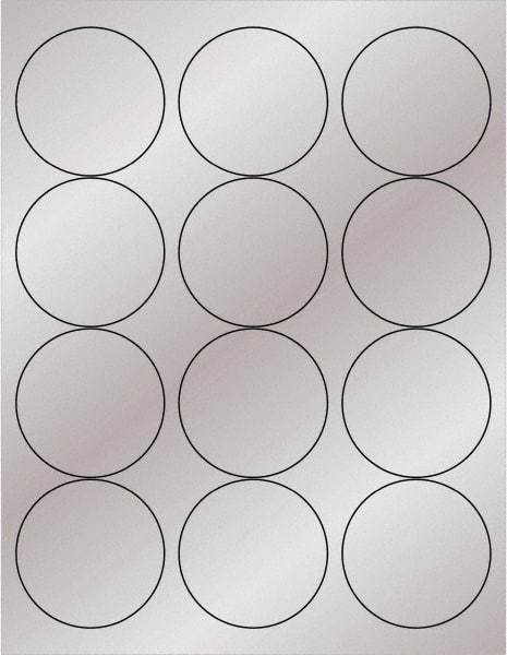 Tape Logic - 2-1/2" Long, Silver Paper Laser Label - For Laser Printers - Apex Tool & Supply