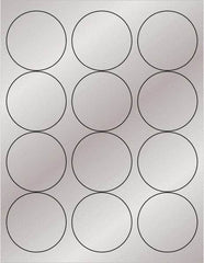 Tape Logic - 2-1/2" Long, Silver Paper Laser Label - For Laser Printers - Apex Tool & Supply