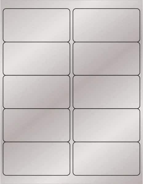 Tape Logic - 4" Long, Silver Paper Laser Label - For Laser Printers - Apex Tool & Supply