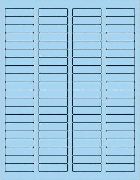 Made in USA - 1-3/4" Long, Pastel Blue Paper Laser Label - For Laser Printers - Apex Tool & Supply