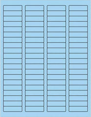 Made in USA - 1-3/4" Long, Pastel Blue Paper Laser Label - For Laser Printers - Apex Tool & Supply