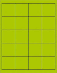 Tape Logic - 2" Long, Fluorescent Green Paper Laser Label - For Laser Printers - Apex Tool & Supply