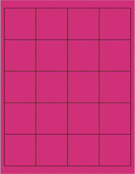 Tape Logic - 2" Long, Fluorescent Pink Paper Laser Label - For Laser Printers - Apex Tool & Supply