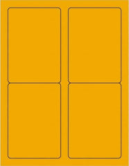 Tape Logic - 5" Long, Fluorescent Orange Paper Laser Label - For Laser Printers - Apex Tool & Supply