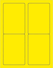 Tape Logic - 5" Long, Fluorescent Yellow Paper Laser Label - For Laser Printers - Apex Tool & Supply