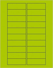 Tape Logic - 3" Long, Fluorescent Green Paper Laser Label - For Laser Printers - Apex Tool & Supply