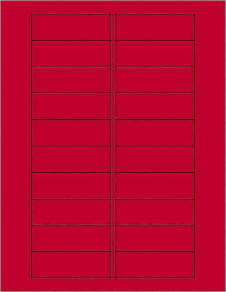 Tape Logic - 3" Long, Fluorescent Red Paper Laser Label - For Laser Printers - Apex Tool & Supply