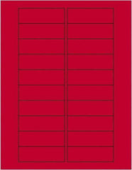 Tape Logic - 3" Long, Fluorescent Red Paper Laser Label - For Laser Printers - Apex Tool & Supply