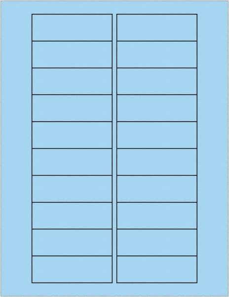 Tape Logic - 3" Long, Pastel Blue Paper Laser Label - For Laser Printers - Apex Tool & Supply
