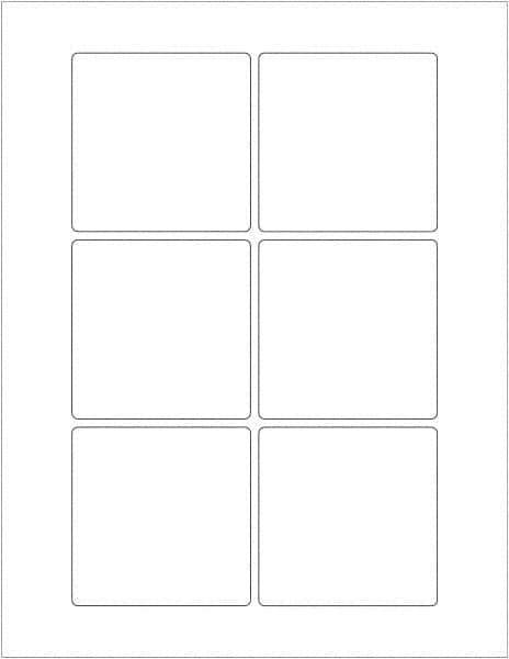 Tape Logic - 3" Long, White Paper Laser Label - For Laser Printers - Apex Tool & Supply