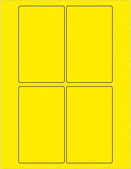 Tape Logic - 5" Long, Fluorescent Yellow Paper Laser Label - For Laser Printers - Apex Tool & Supply